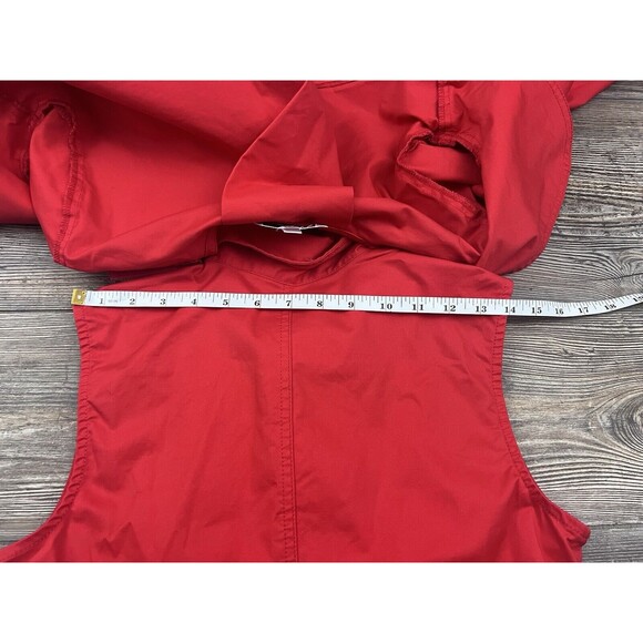 CABI Womens Red Trench Coat Sz 2 Convertible Jacket Vest Zip Off Career Office - Picture 12 of 16